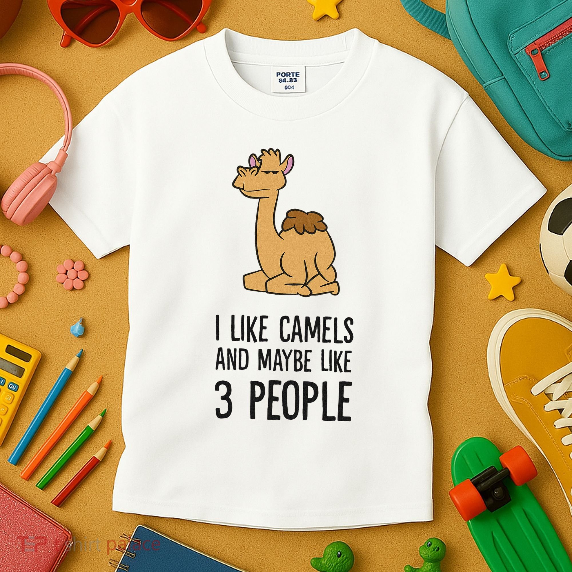 I Like Camels And Maybe Like 3 People Funny Camel Kids T-Shirt