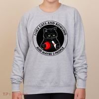 I Like Cats And Bowling And Maybe 3 People Funny Cat Lovers Women's Sweatshirt thumb 0