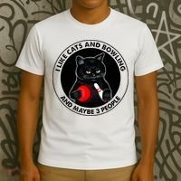 I Like Cats And Bowling And Maybe 3 People Funny Cat Lovers T-Shirt thumb 3