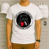 I Like Cats And Bowling And Maybe 3 People Funny Cat Lovers T-Shirt thumb 6