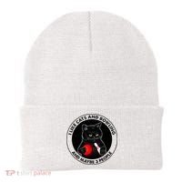 I Like Cats And Bowling And Maybe 3 People Funny Cat Lovers Beanie thumb 0
