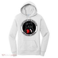 I Like Cats And Bowling And Maybe 3 People Funny Cat Lovers Women's Hoodie thumb 0
