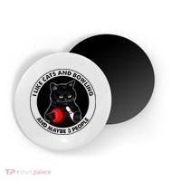 I Like Cats And Bowling And Maybe 3 People Funny Cat Lovers Magnet thumb 0