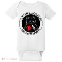 I Like Cats And Bowling And Maybe 3 People Funny Cat Lovers Baby Bodysuit thumb 0