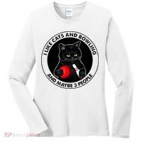 I Like Cats And Bowling And Maybe 3 People Funny Cat Lovers Women's Long Sleeve Shirt thumb 0
