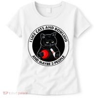 I Like Cats And Bowling And Maybe 3 People Funny Cat Lovers Women's T-Shirt thumb 0