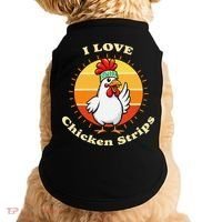 I Love Chicken Strips Funny Chicken Fast Food Lover Doggie Tank thumb 0