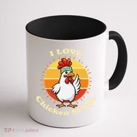 I Love Chicken Strips Funny Chicken Fast Food Lover Coffee Mug thumb 1