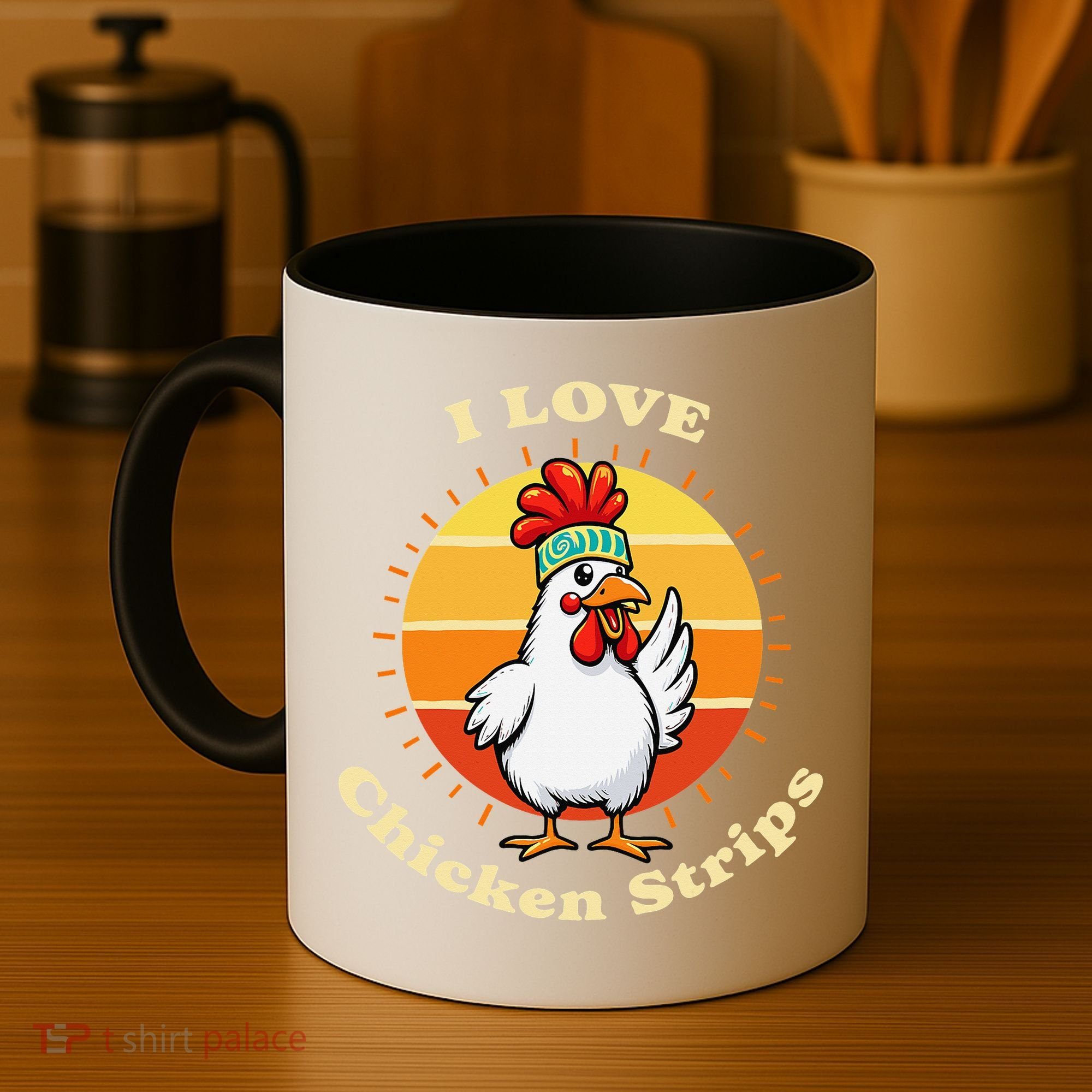 I Love Chicken Strips Funny Chicken Fast Food Lover Coffee Mug