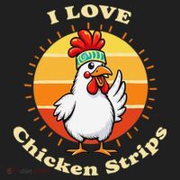 I Love Chicken Strips Funny Chicken Fast Food Lover Beanie thumb 2
