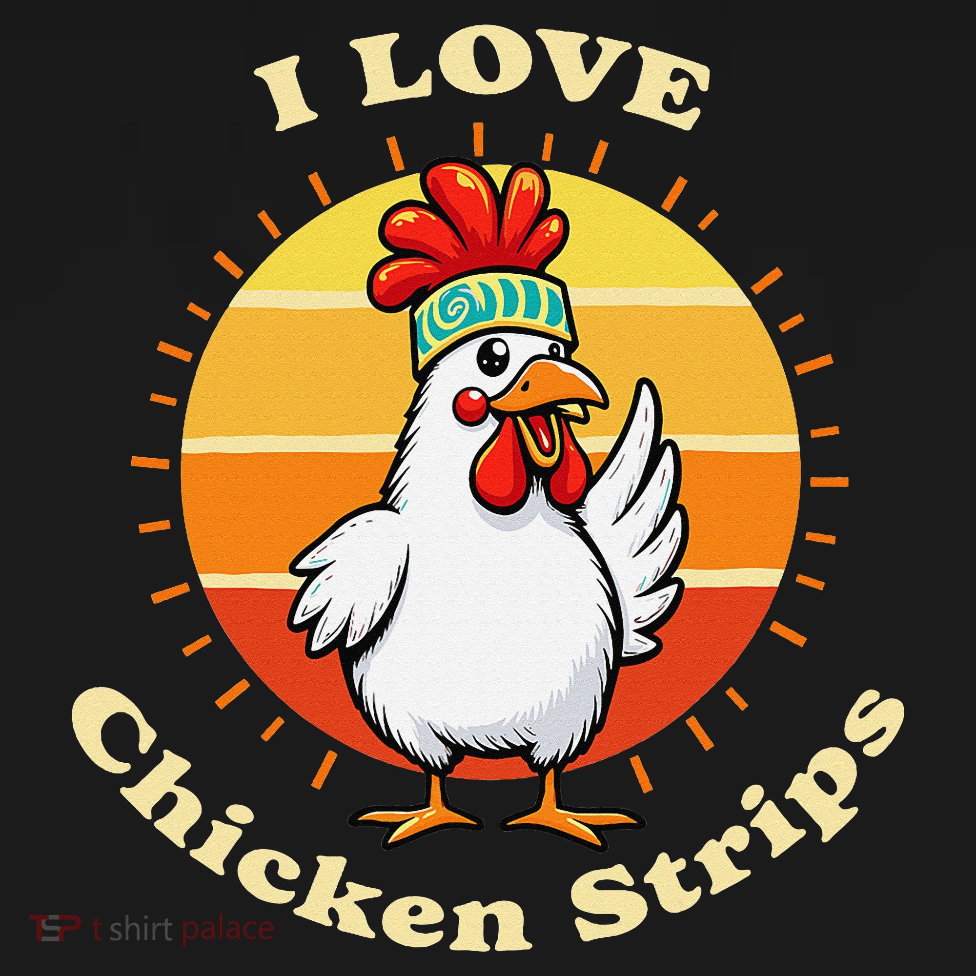 I Love Chicken Strips Funny Chicken Fast Food Lover Women's Hoodie
