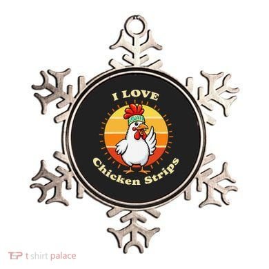 I Love Chicken Strips Funny Chicken Fast Food Lover Ornament