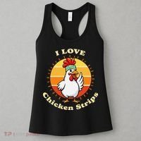 I Love Chicken Strips Funny Chicken Fast Food Lover Women's Tank Top thumb 3