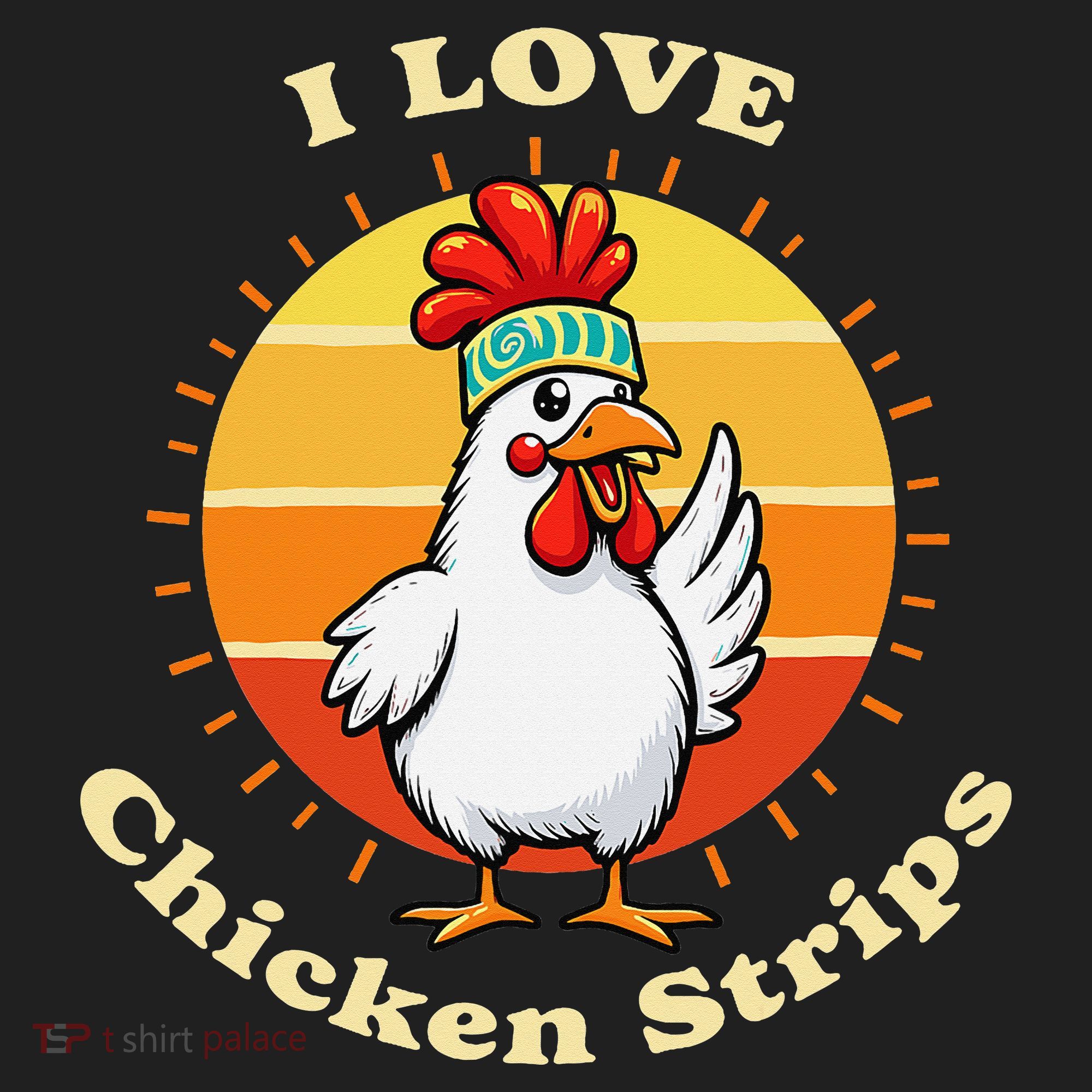 I Love Chicken Strips Funny Chicken Fast Food Lover Hat