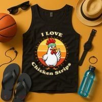 I Love Chicken Strips Funny Chicken Fast Food Lover Tank Top thumb 4
