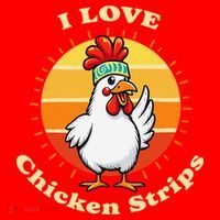 I Love Chicken Strips Funny Chicken Fast Food Lover Santa Hat thumb 1