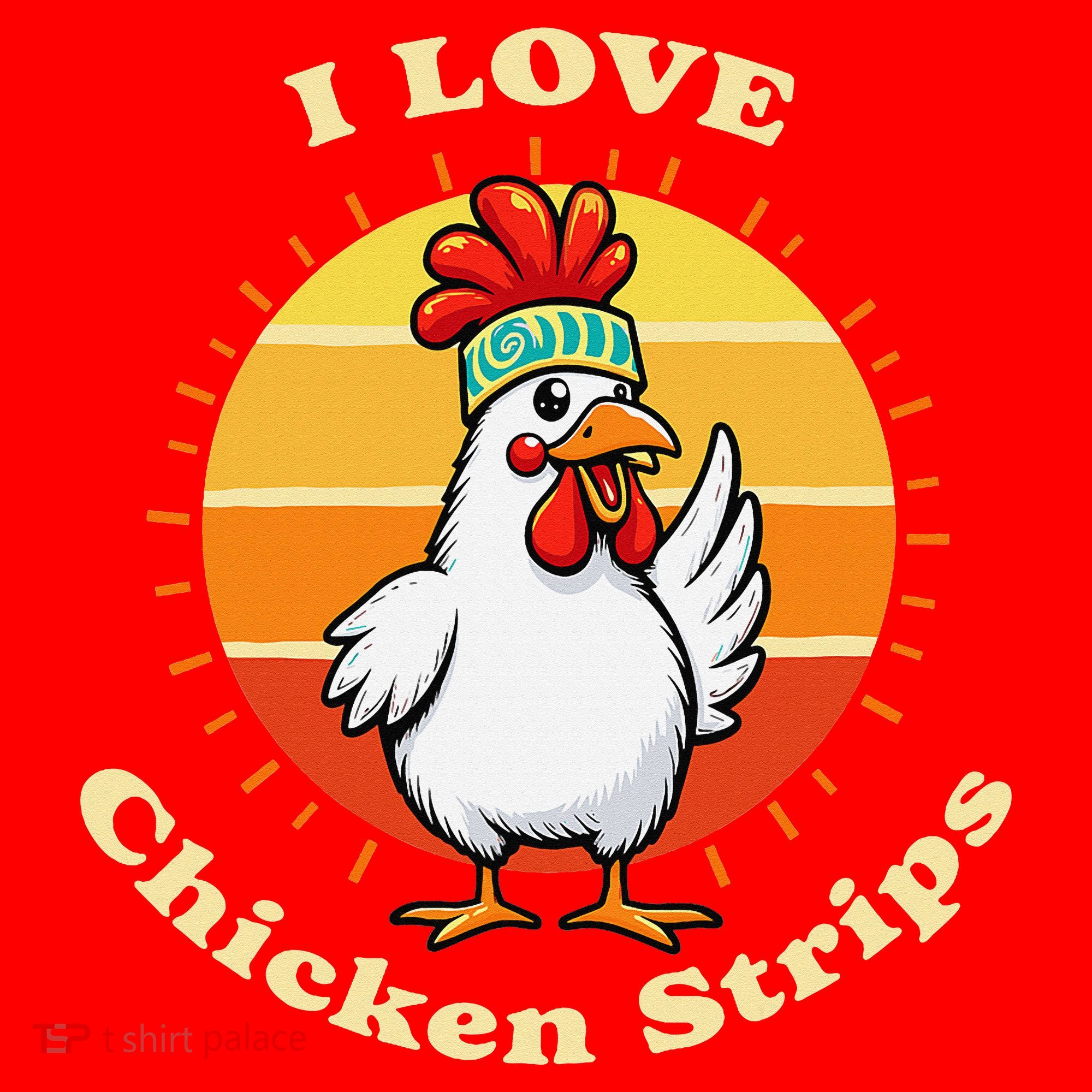 I Love Chicken Strips Funny Chicken Fast Food Lover Santa Hat