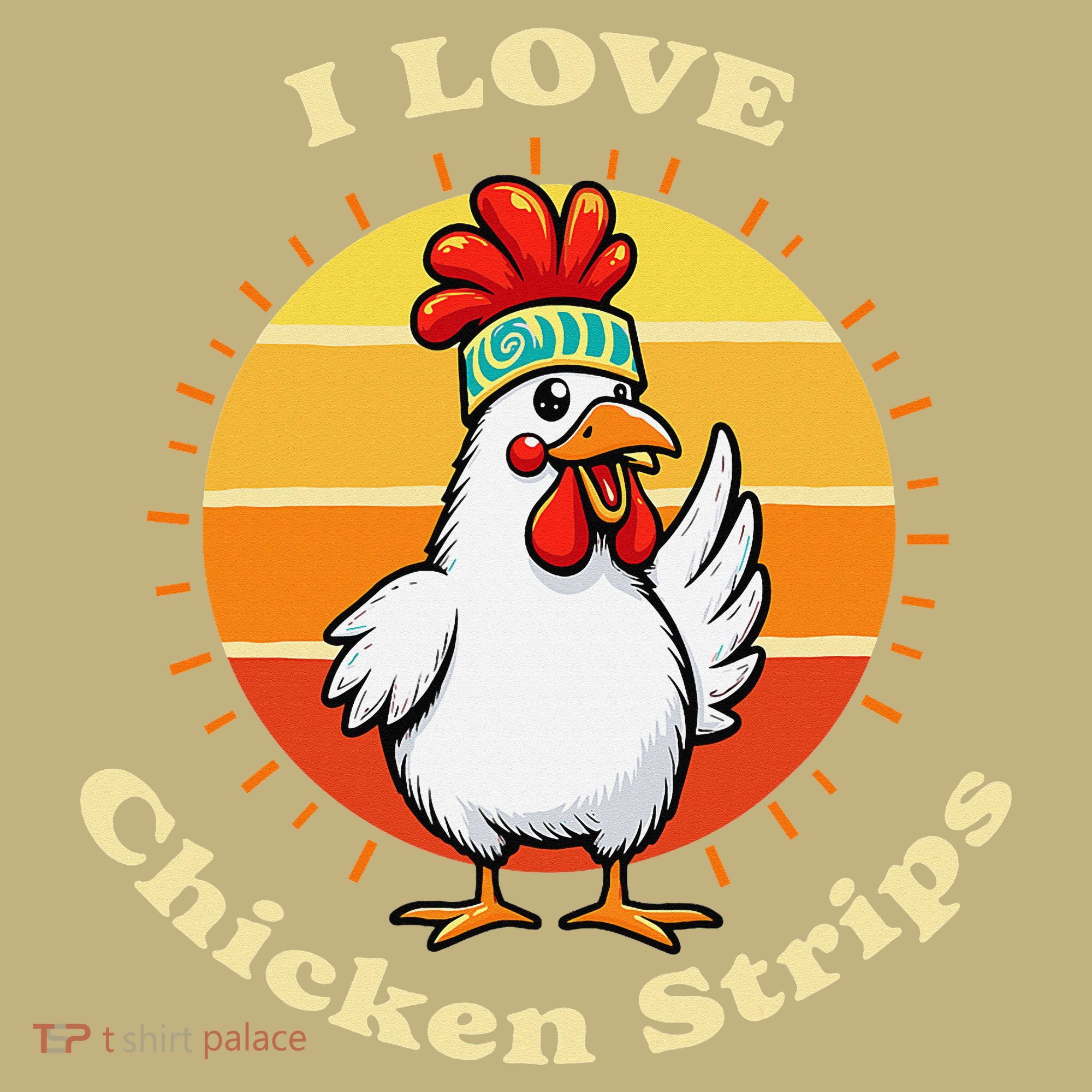 I Love Chicken Strips Funny Chicken Fast Food Lover Sweatshirt