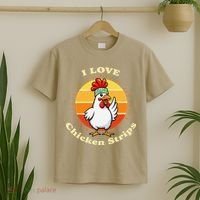 I Love Chicken Strips Funny Chicken Fast Food Lover T-Shirt thumb 2