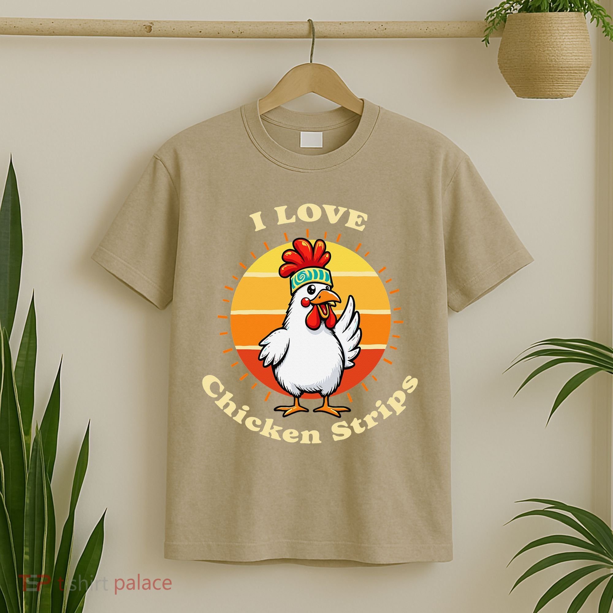 I Love Chicken Strips Funny Chicken Fast Food Lover T-Shirt