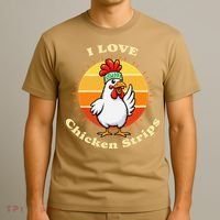 I Love Chicken Strips Funny Chicken Fast Food Lover T-Shirt thumb 3