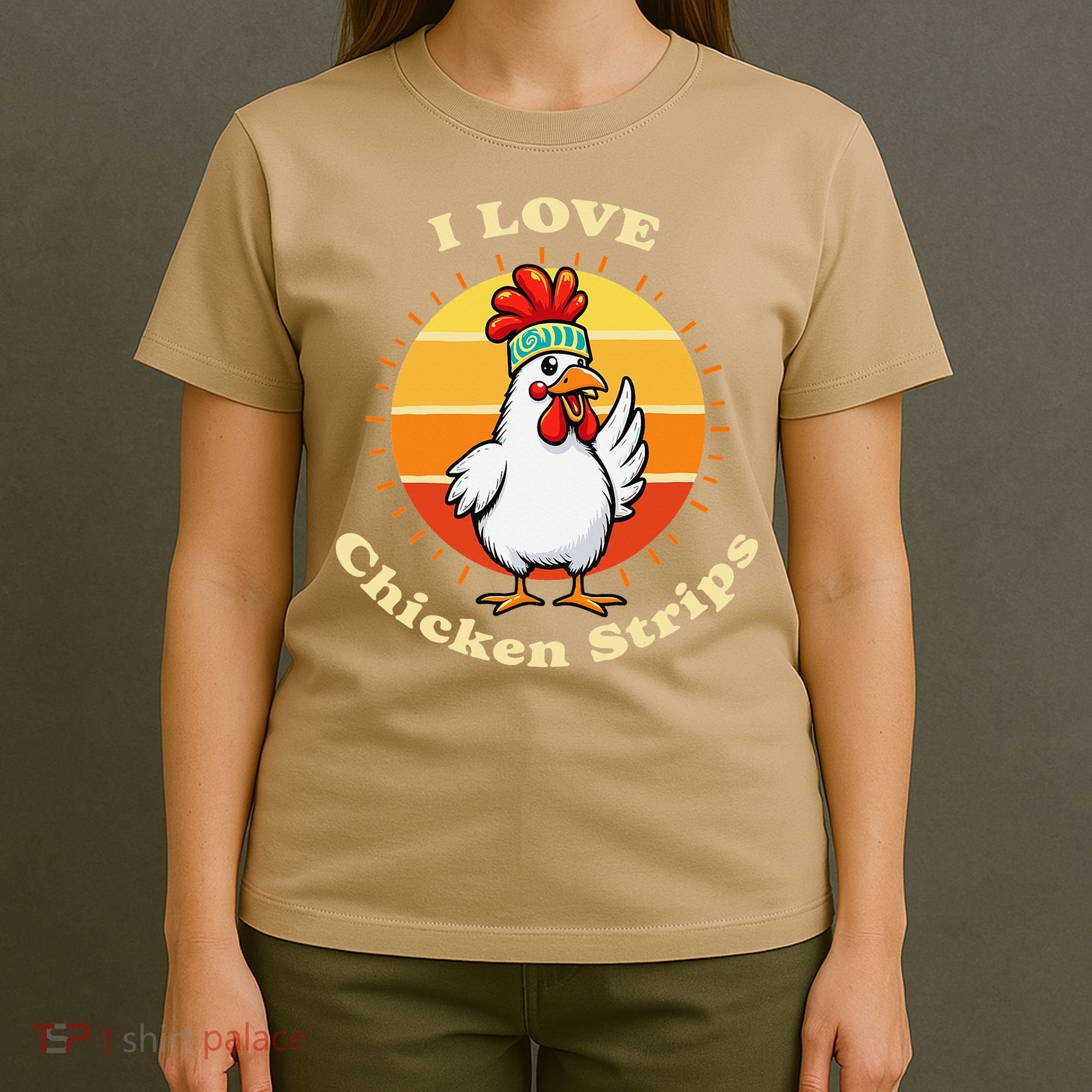 I Love Chicken Strips Funny Chicken Fast Food Lover T-Shirt