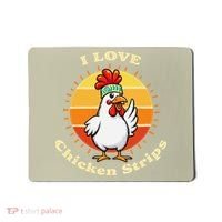 I Love Chicken Strips Funny Chicken Fast Food Lover Mousepad thumb 0
