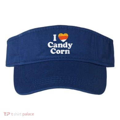 I Love Candy Corn Funny Halloween Retro 80s 70s Costume Visor