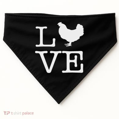 I Love Chickens Funny Chicken Lover Gift USA-Made Doggie Bandana