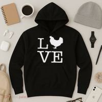 I Love Chickens Funny Chicken Lover Gift Hoodie thumb 3