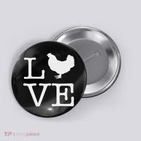 I Love Chickens Funny Chicken Lover Gift Button thumb 0