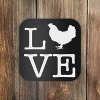 I Love Chickens Funny Chicken Lover Gift Coaster thumb 0