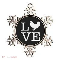 I Love Chickens Funny Chicken Lover Gift Ornament thumb 0