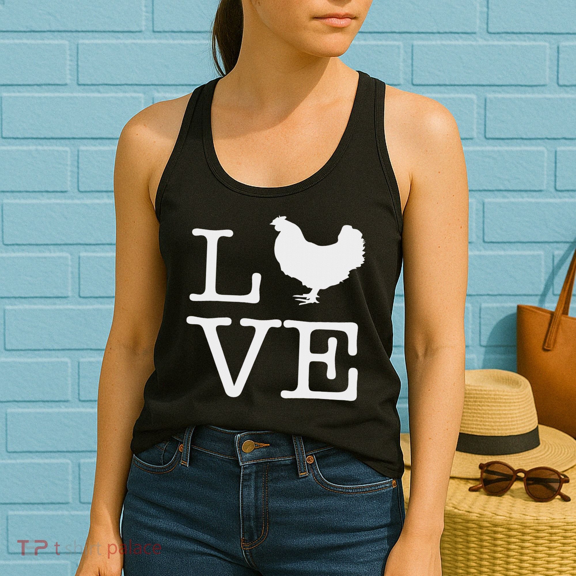 I Love Chickens Funny Chicken Lover Gift Women's Tank Top