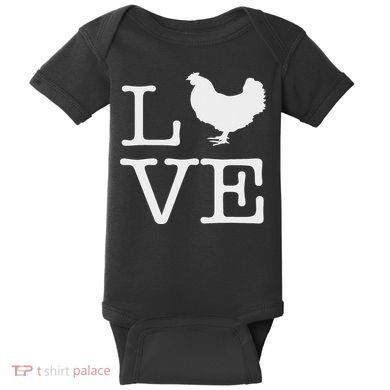 I Love Chickens Funny Chicken Lover Gift Baby Bodysuit