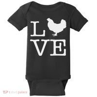 I Love Chickens Funny Chicken Lover Gift Baby Bodysuit thumb 0