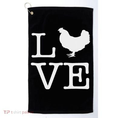 I Love Chickens Funny Chicken Lover Gift Golf Towel