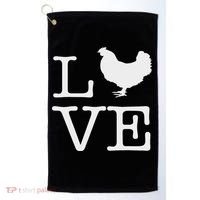 I Love Chickens Funny Chicken Lover Gift Golf Towel thumb 0