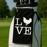 I Love Chickens Funny Chicken Lover Gift Golf Towel thumb 2