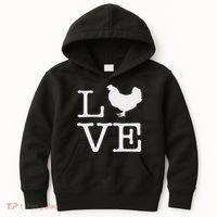 I Love Chickens Funny Chicken Lover Gift Kids Hoodie thumb 0