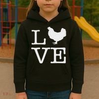 I Love Chickens Funny Chicken Lover Gift Kids Hoodie thumb 3