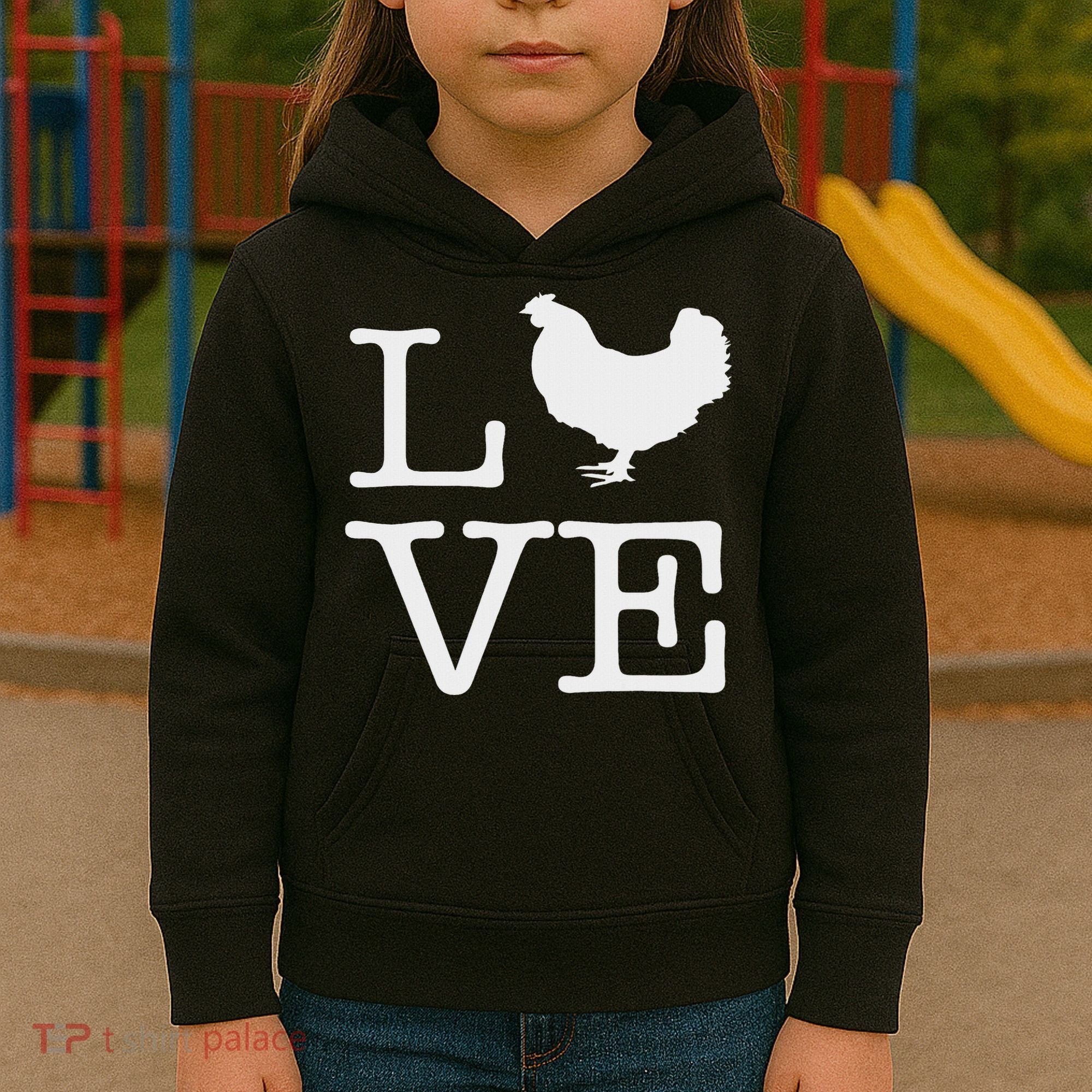 I Love Chickens Funny Chicken Lover Gift Kids Hoodie