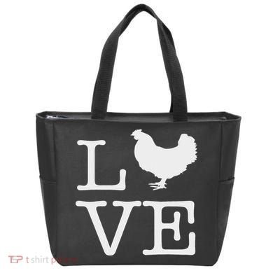 I Love Chickens Funny Chicken Lover Gift Tote Bag