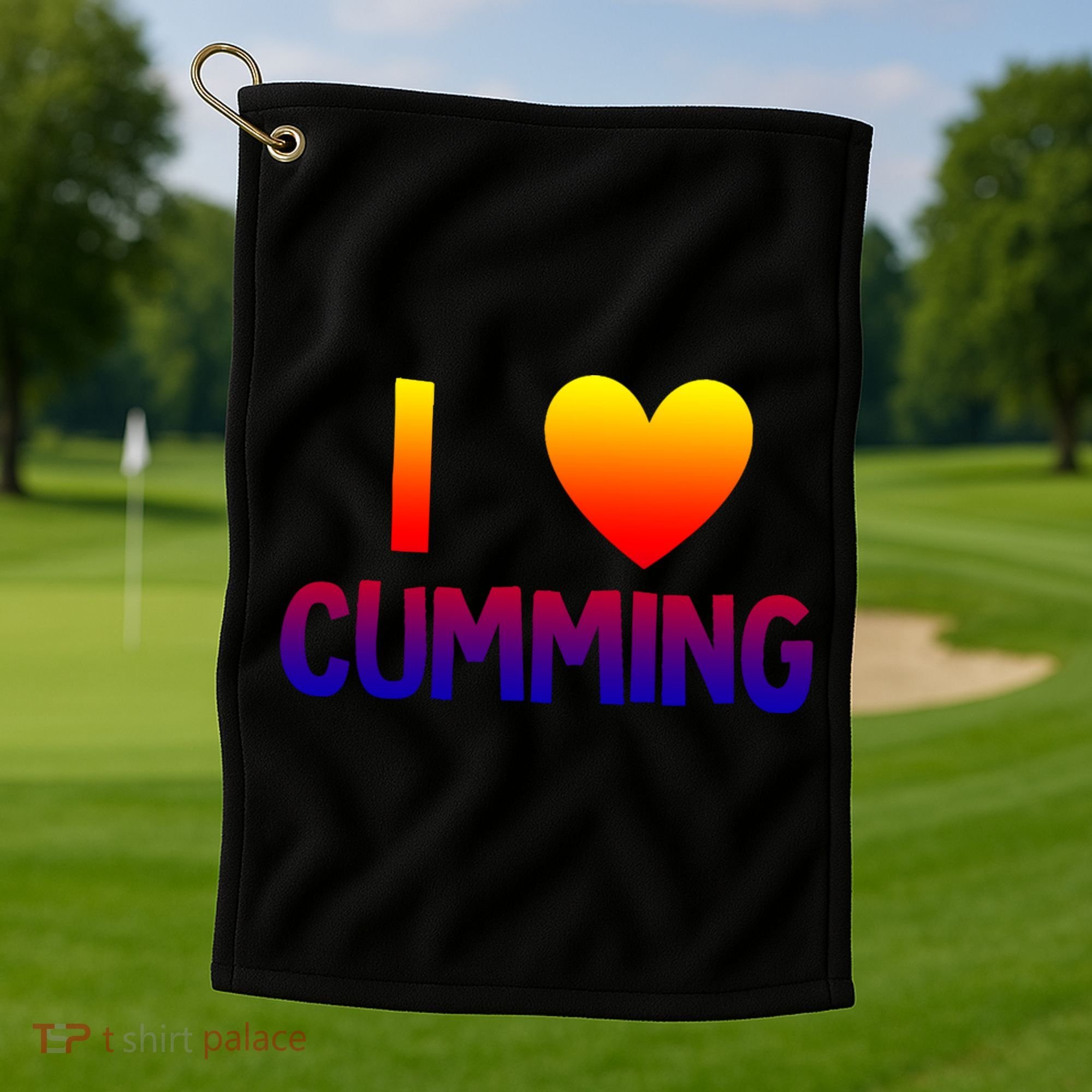 I Love Cumming Georgia Forsyth County Lover State Home Ga Gift Golf Towel