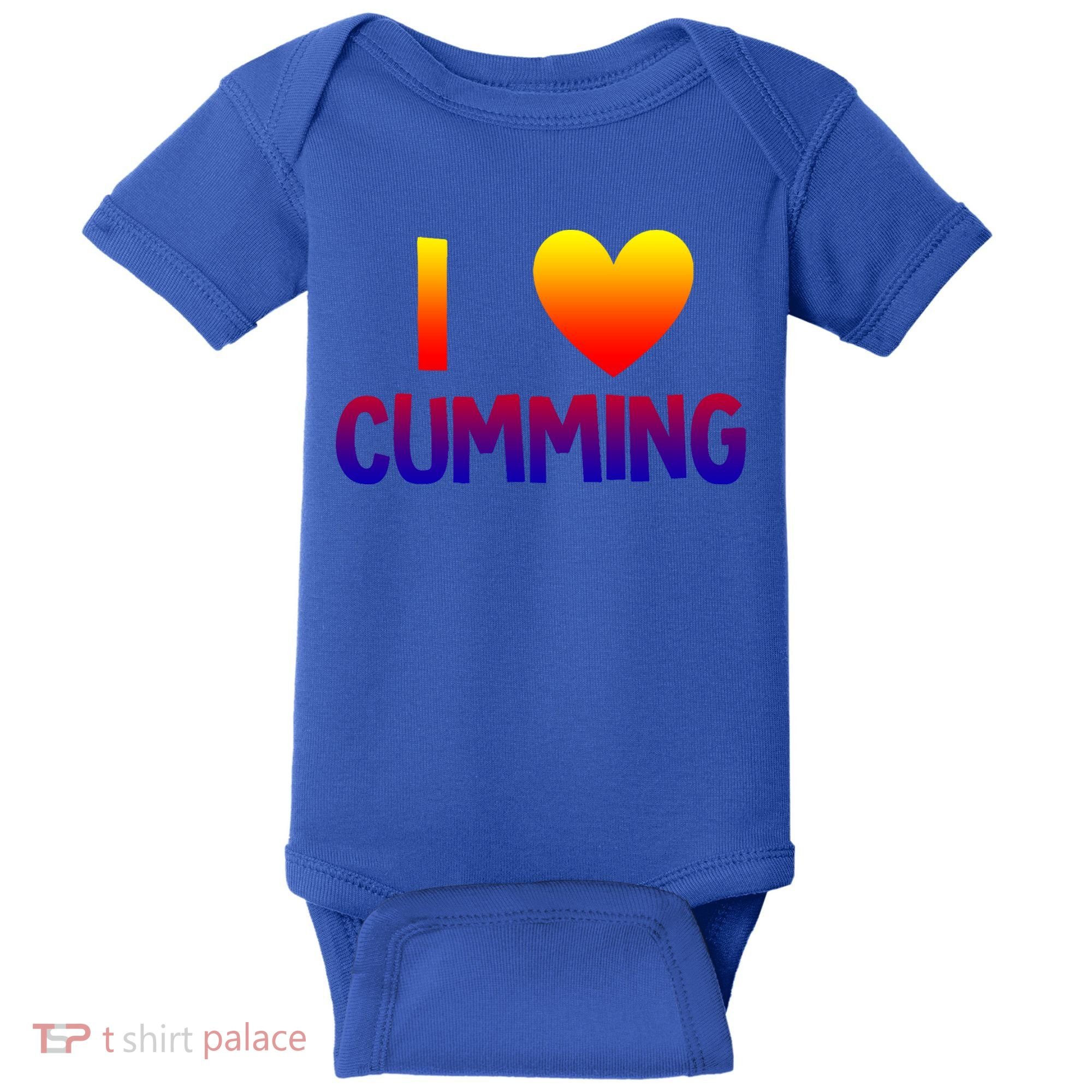 I Love Cumming Georgia Forsyth County Lover State Home Ga Gift Baby Bodysuit