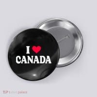 I Love Canada Day Heart Canadian Button thumb 0