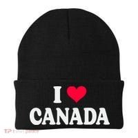I Love Canada Day Heart Canadian Beanie thumb 0