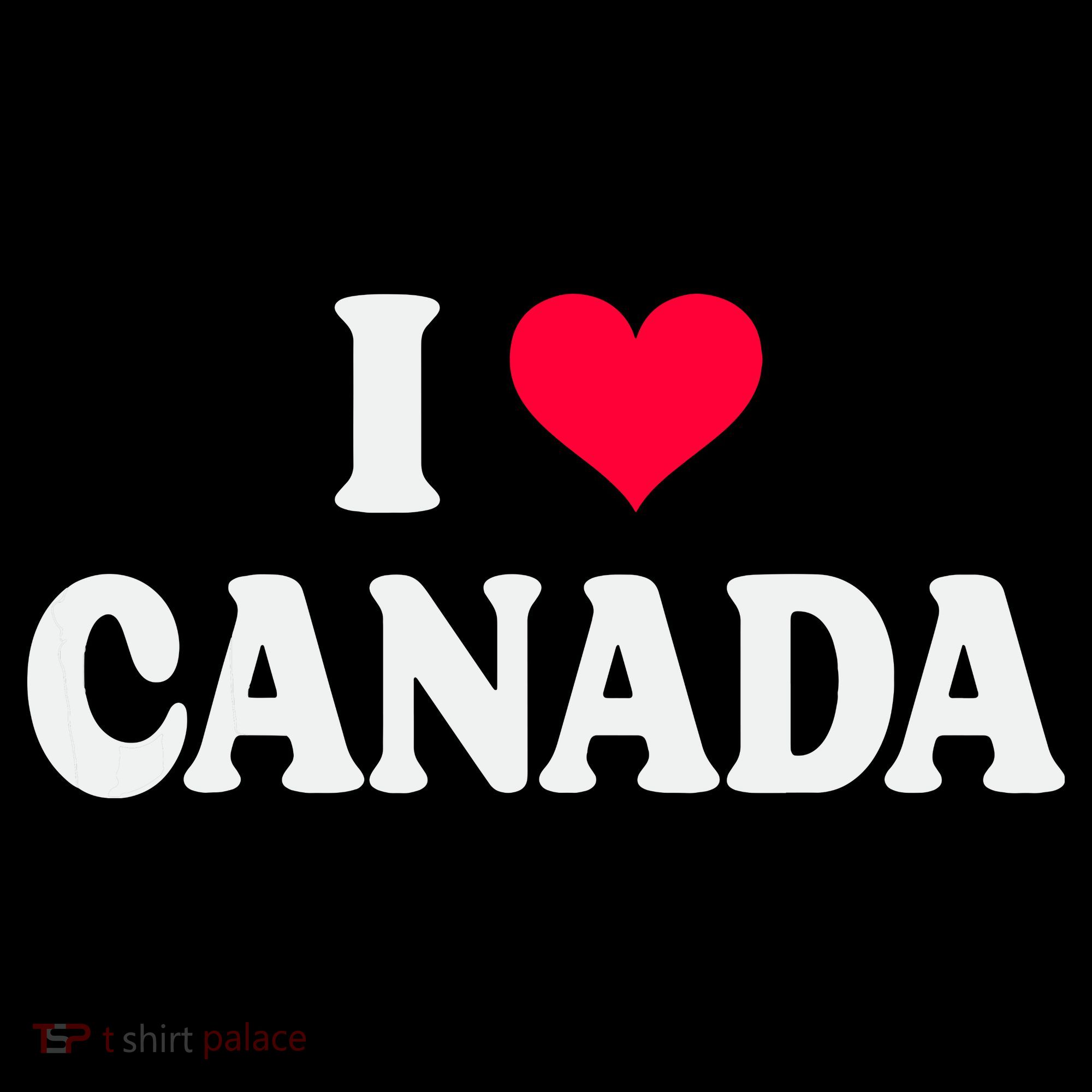 I Love Canada Day Heart Canadian Women's Hoodie