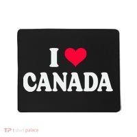 I Love Canada Day Heart Canadian Mousepad thumb 0