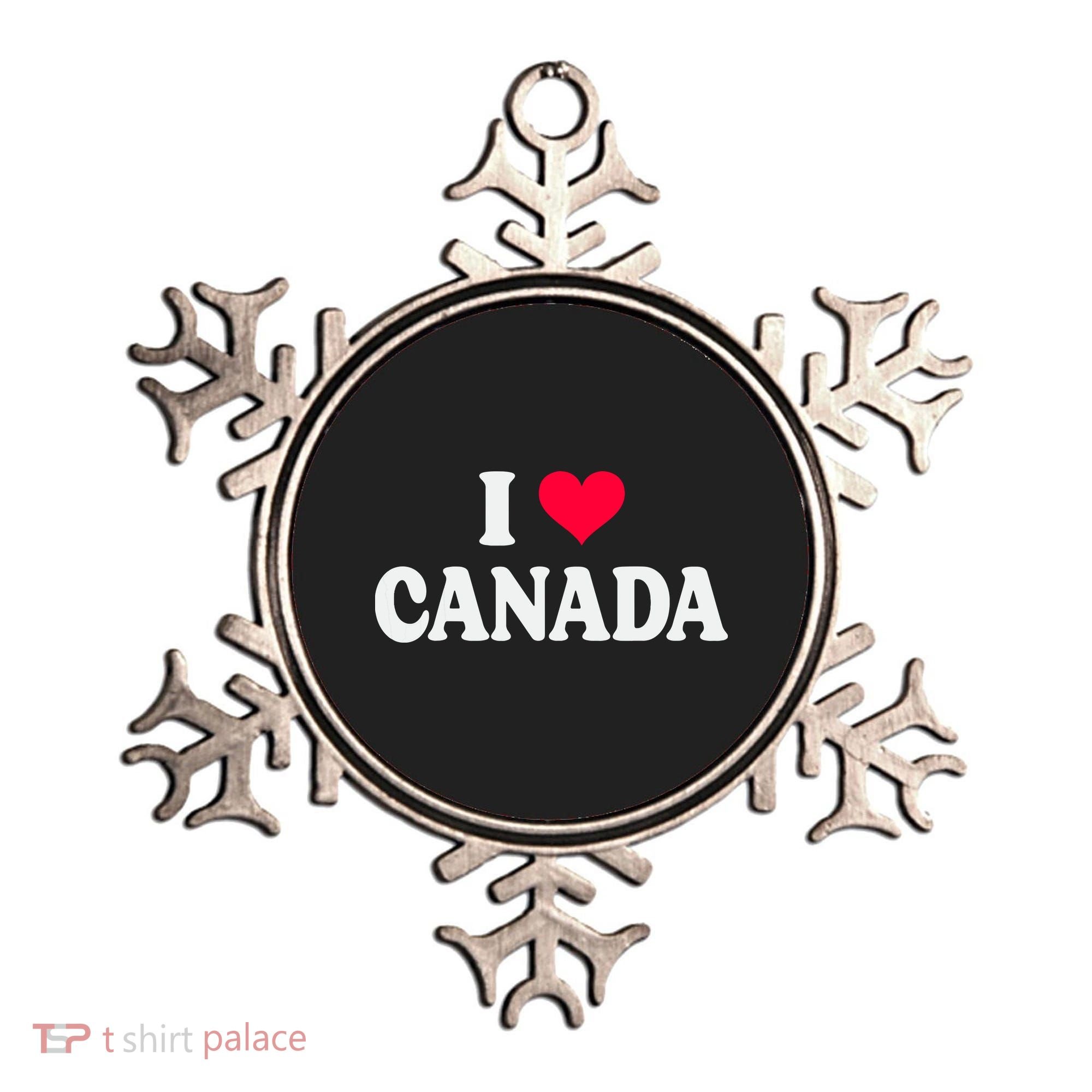 I Love Canada Day Heart Canadian Ornament